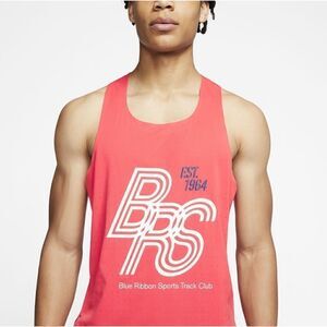 Nike Aeroswift Blue Ribbon Sports BRS Running Tank Top Singlet Red Blue White S